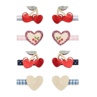 Pinzas pelo cerezas y corazones Mimi&Lula 182067