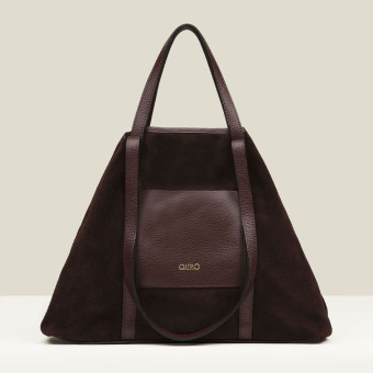 Bolso shopper piel burdeos Gaimo Ines