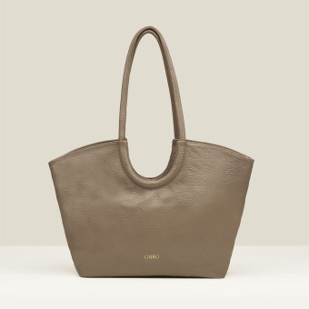 Bolso tote piel taupe Gaimo Elvira