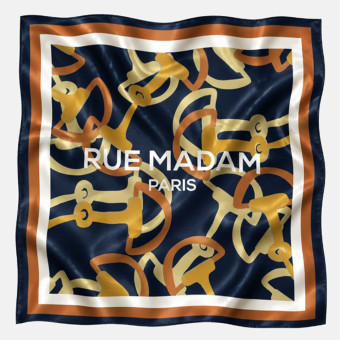 Foulard estampado cuadrado Rue Madam Carre Parris FW