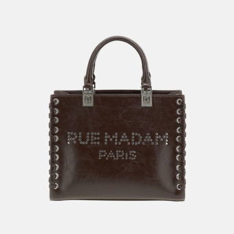 Bolso tote marrón tachuelas Rue Madam Sioux