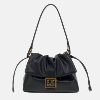 Bolso negro Rue Madam asa y solapa La Maison