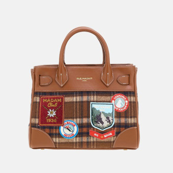 Bolso mini tote cuero y estampado Rue Madam Chamonix