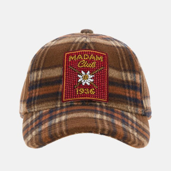 Gorra mujer lana cuadros Rue Madam Chamonix