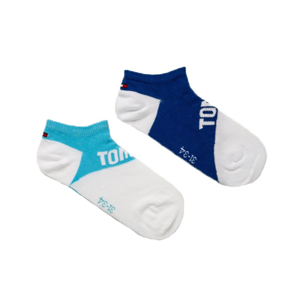 Dos pares calcetines cortos algodón logo Tommy Hilfiger 100002308