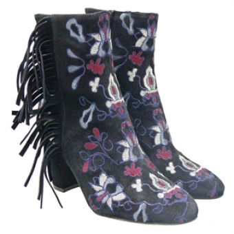 Botines ante estampados flecos Toral 10551