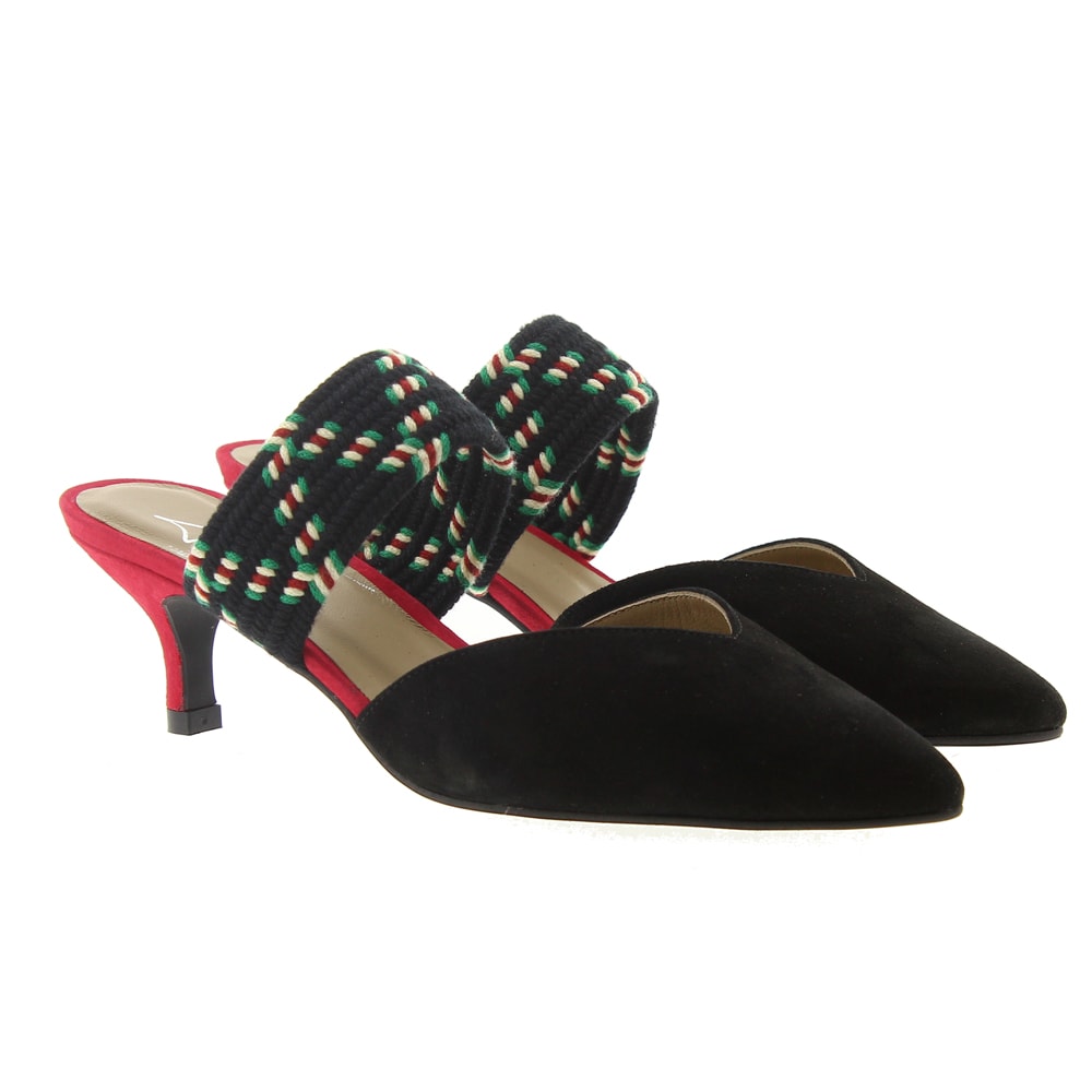 Zapato tacón destalonado tira nudos Toral 11025