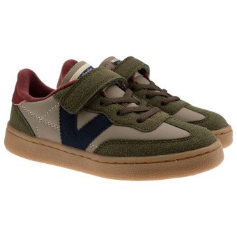 Zapato deportivo velcro kaki niño Victoria 1256110
