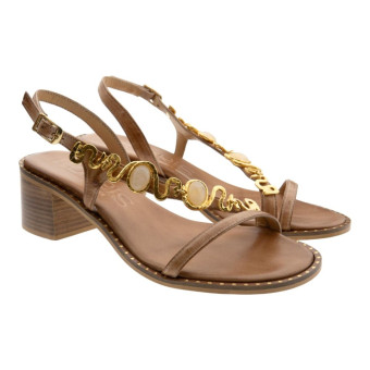 Sandalias piel Kotris griegas tacón bajo 16-817