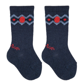 Calcetines altos detalles rombos y borla Condor 1843/2