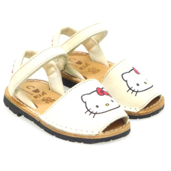 Menorquinas piel velcro Hello Kitty Ria 20090