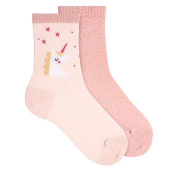 Pack calcetines niña unicornios Condor 20356/4