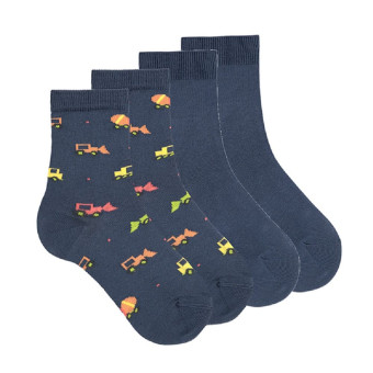 Pack Calcetines Condor Niño Estampado Camiones 20383/4