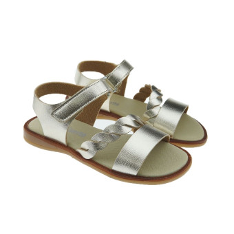 Sandalia niña metalizada velcro Carrile 221743