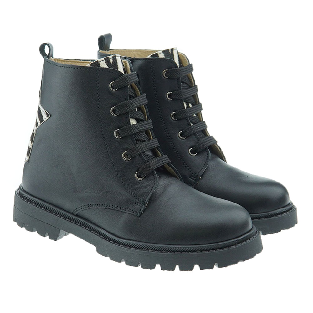 Botas militares piel estrellas Carrile 222693