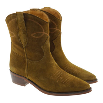 Botin piel campero tacon bajo Alpe 223511