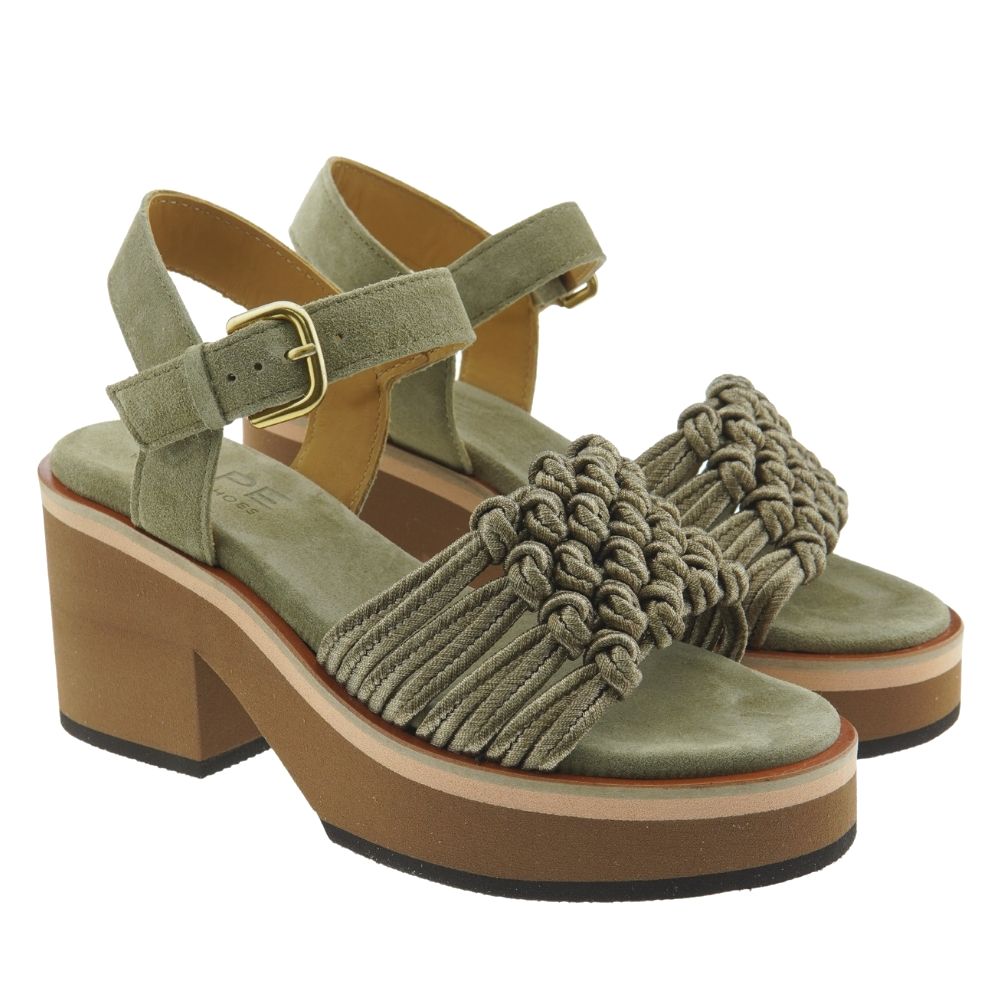Sandalias mujer tacón adorno nudos Alpe 235311