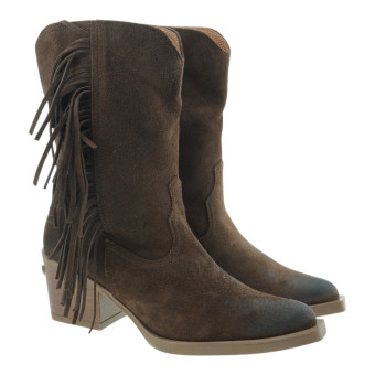 Botas marrones camperas flecos Nemonic 2482