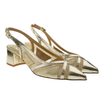 Zapato destalonado dorado Go Woman 25058