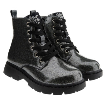 Bota militar niña acero cremallera Garvalín 261565