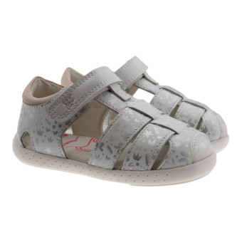 Sandalias cerradas niña piel velcro Garvalín 262326