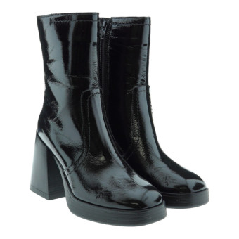 Botin tacon y plataforma piel brillante Alpe 276149