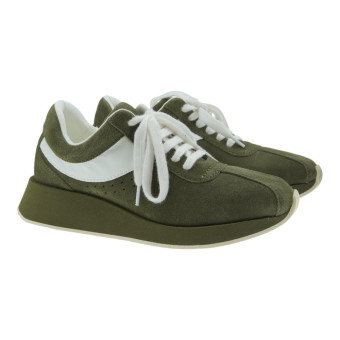 Sneakers verde mujer piel Palomitas Paloma Barceló 29-1001 Zoe