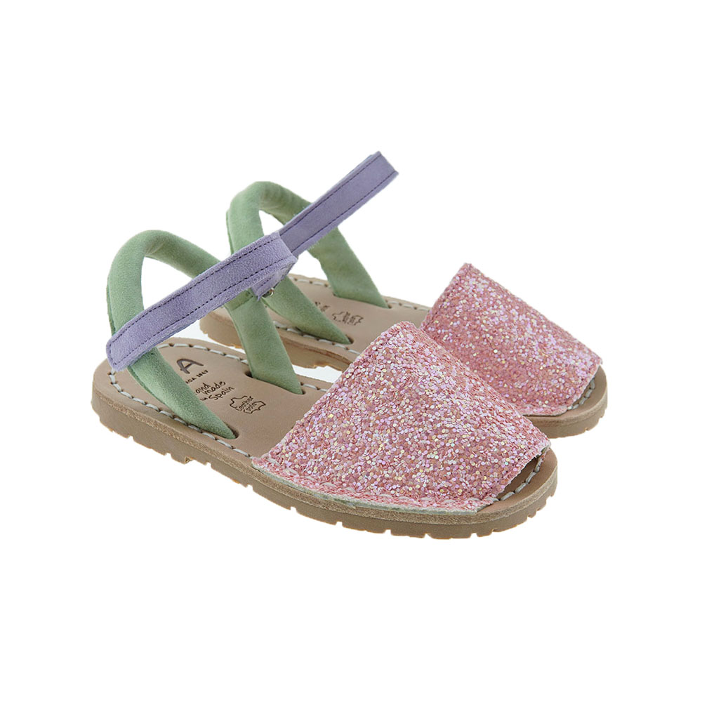 Menorquinas velcro purpurina Ria 29834