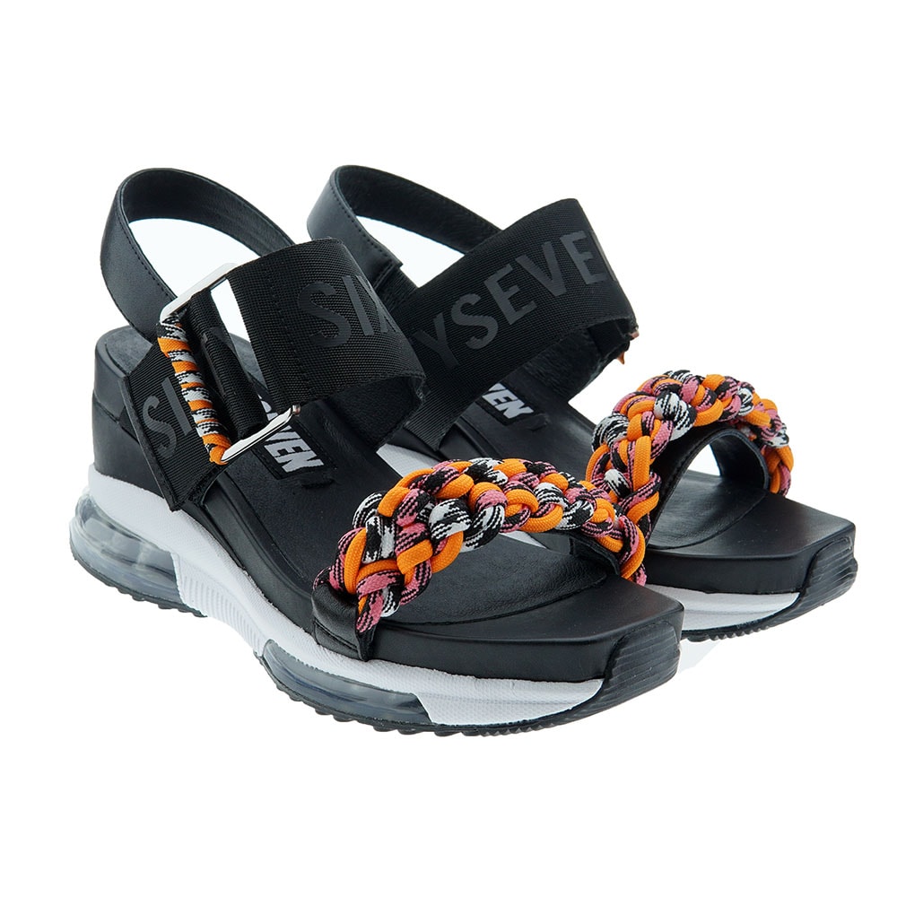 Sandalia cuña deportiva trenzada Sixtyseven 30873