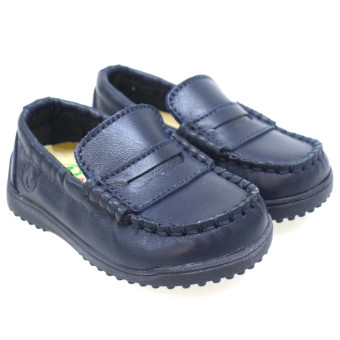 Mocasines piel napa azul marino con elástico Naturino 4114