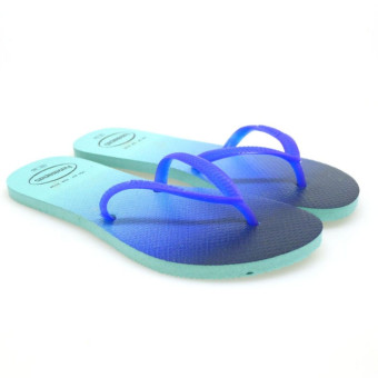 Chanclas mujer azul difuminado Havaianas 4130425 Flat Sunset