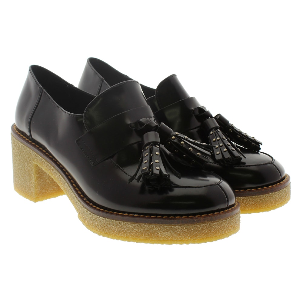 Zapato abotinado piel borlas Hobby 453