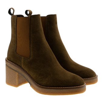Botines marrón tacón Alpe 524011