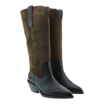 Botas Cowboy Mujer Piel Marrones Alpe 524970