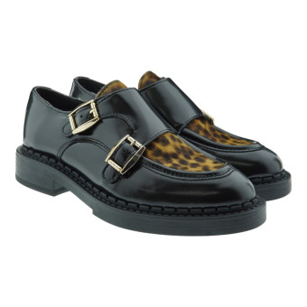Alpe Zapatos Mujer Hebillas Leopardo 533475
