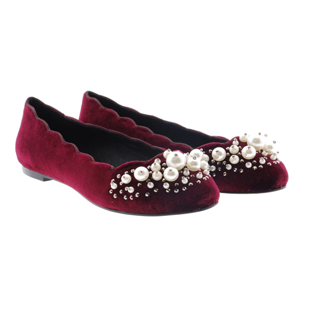Bailarina terciopelo perlas Bibilou 563Z65VK