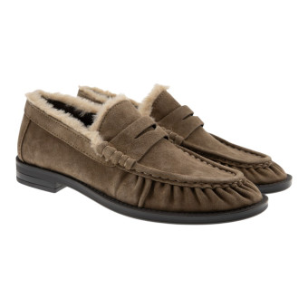 Mocasines ante taupe pelo Another Trend 570711