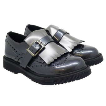 Zapato blucher charol Clarys 5868 Gris
