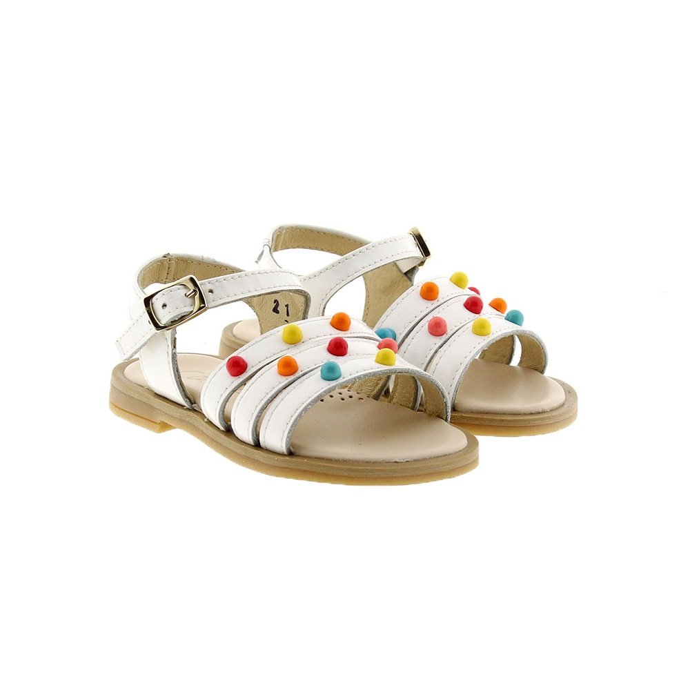 Sandalias charol bolitas colores Clarys 6128