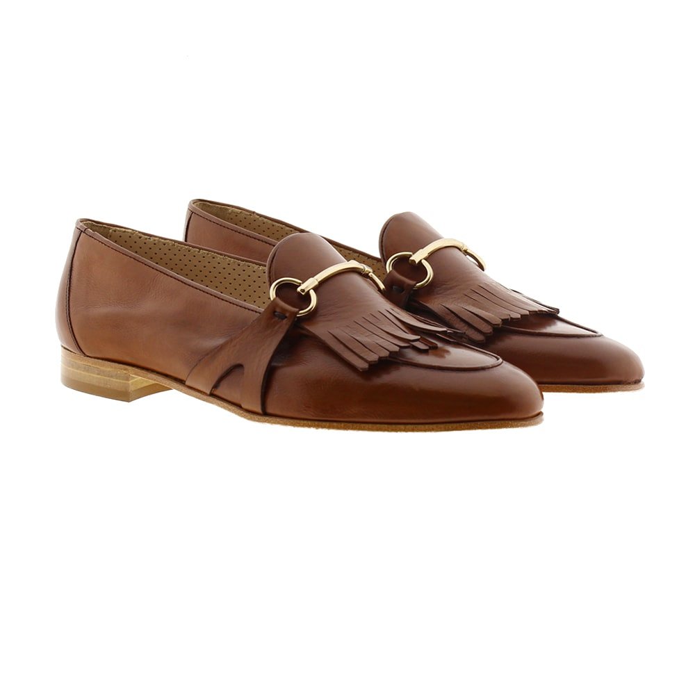 Mocasines mujer lengüeta flecos y estribo Calce 617
