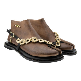 Sandalias griegas piel adornos dorados Caryatis 621608