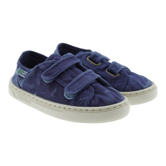 Zapatillas algodón natural dos velcros Natural World 6471E