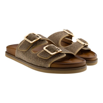Sandalias planas hebillas mujer Caryatis 68070
