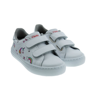 Zapatilla piel unicornios velcro Cienta 80076