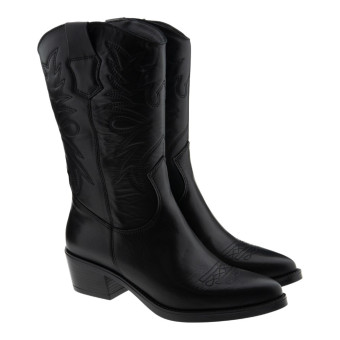 Botas cowboy negras mujer Viguera 8024
