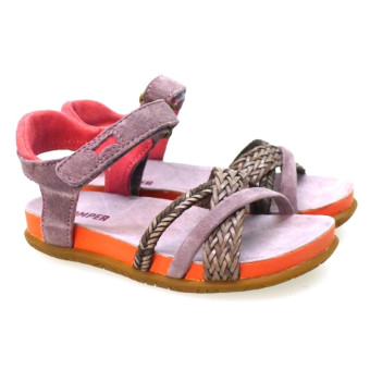 Sandalia niña tiras multicolor Camper