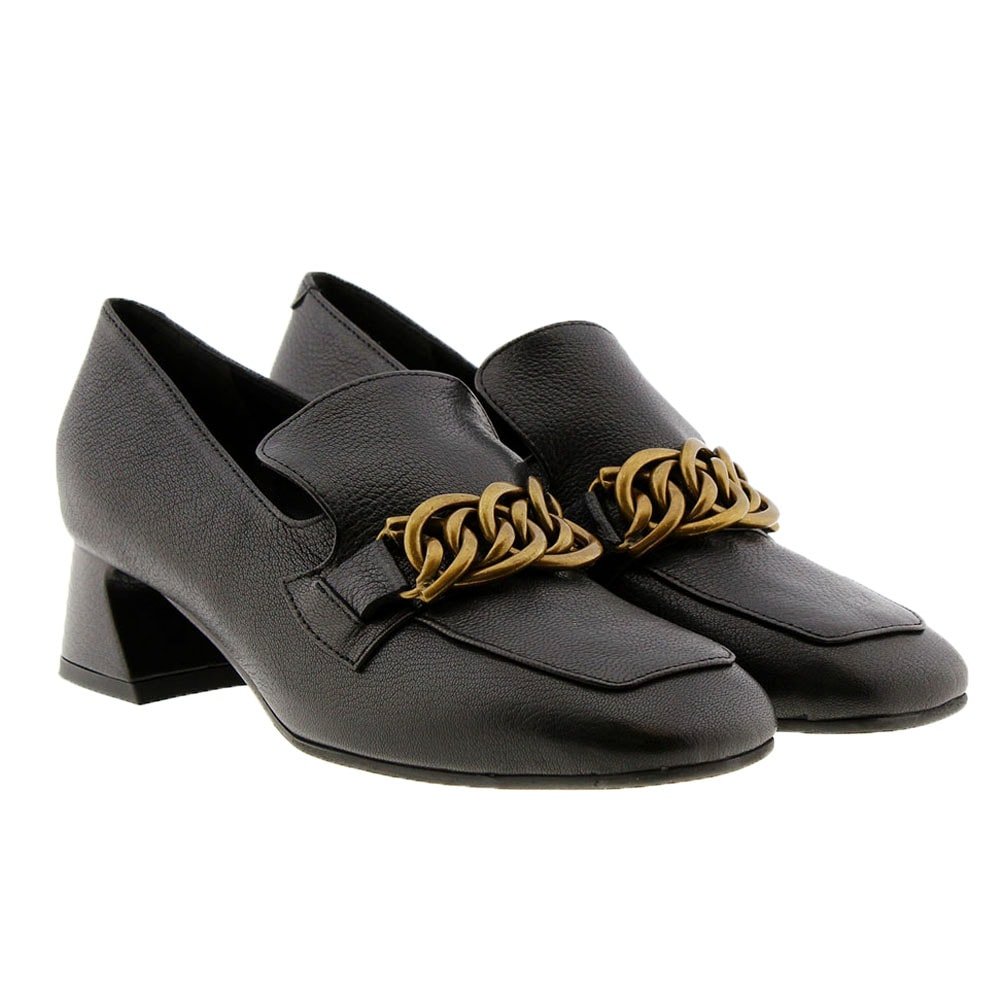Zapato tipo mocasín tacón piel cadena Jeannot 85156