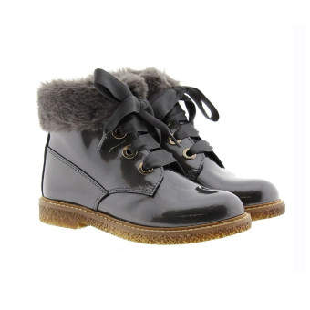 Botines charol pelito Clarys 8655