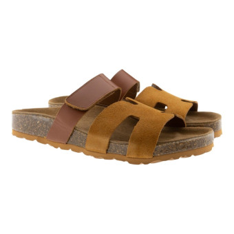 Sandalias Anatómicas Cuero Velcro Go Woman 921-Serraje