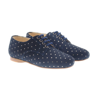 Zapato blucher piel topos niña Carrile